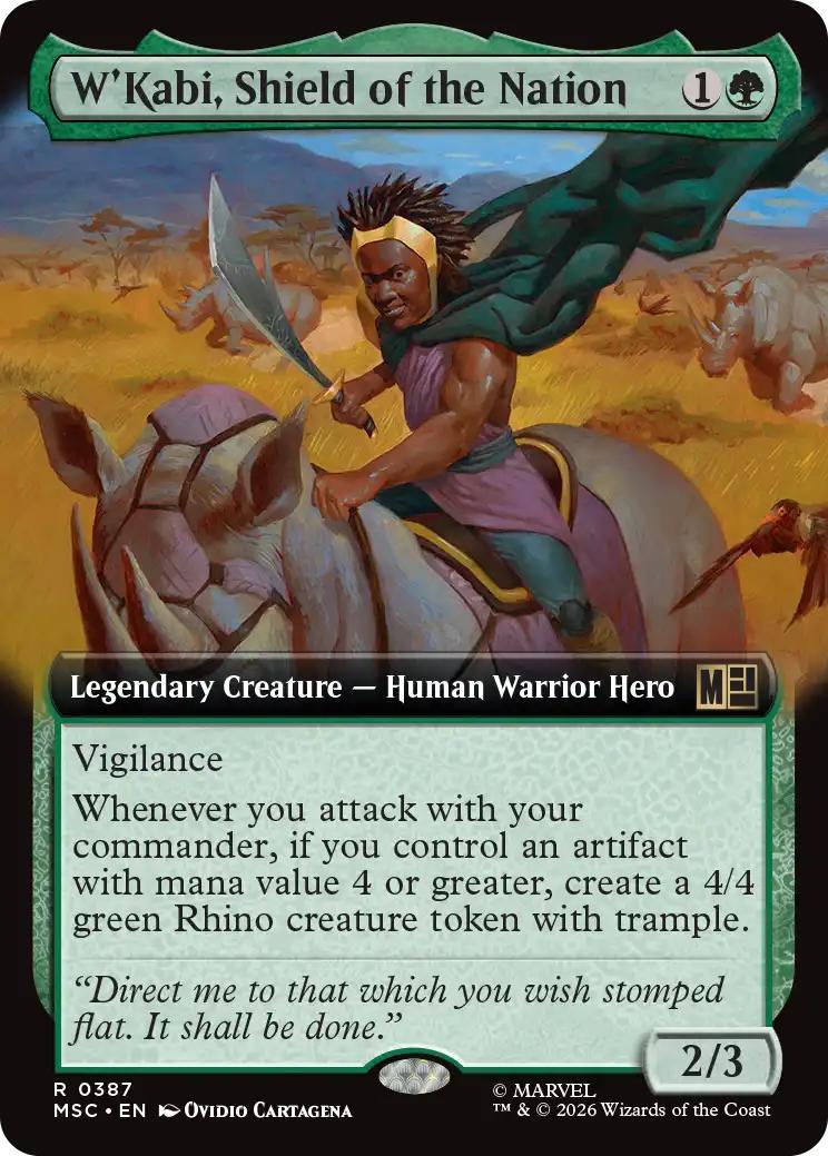 W'Kabi, Shield of the Nation [387] [Extended Art] [Marvel Super Heroes: Commander] [Non-Foil]