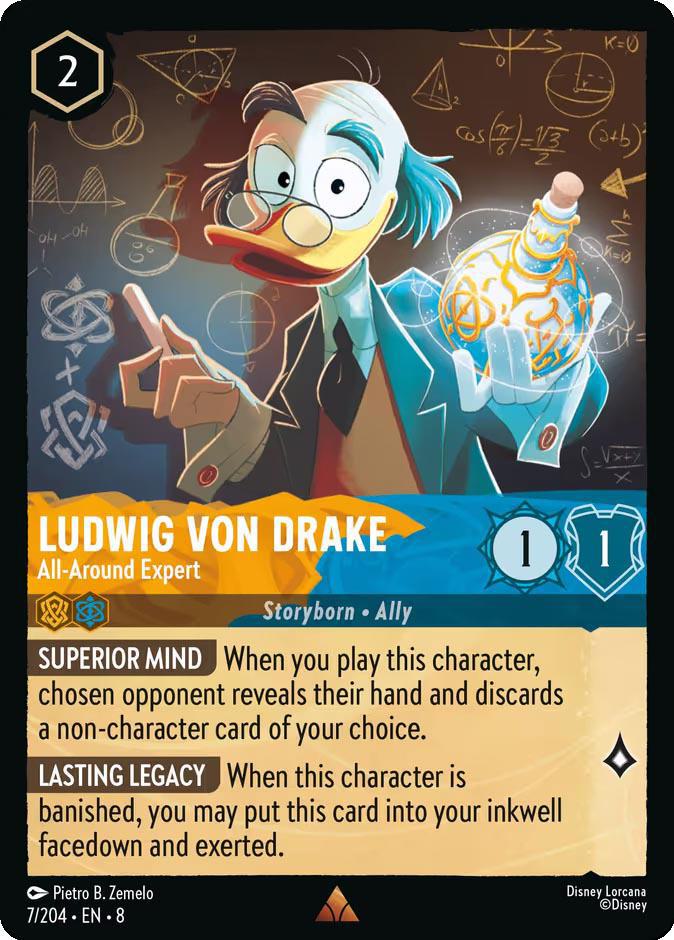 Ludwig Von Drake - All-Around Expert - 7/204 [Reign of Jafar] [Non-Foil]