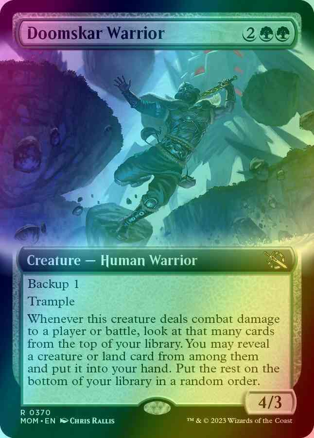 Doomskar Warrior [370] [Extended Art] [March of the Machine] [Foil]