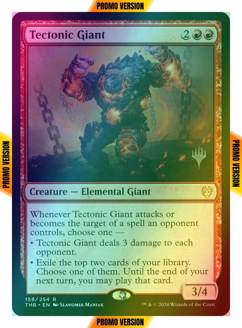 Tectonic Giant [158p] [Promo Pack] [Theros Beyond Death Promos] [Foil]