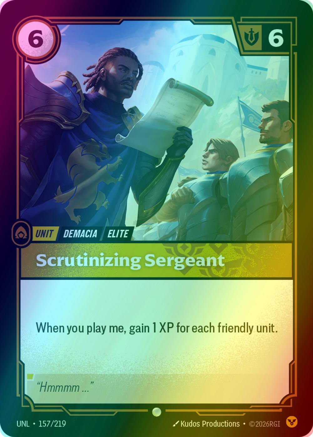 Scrutinizing Sergeant - 157/219 [Unleashed] [Foil]