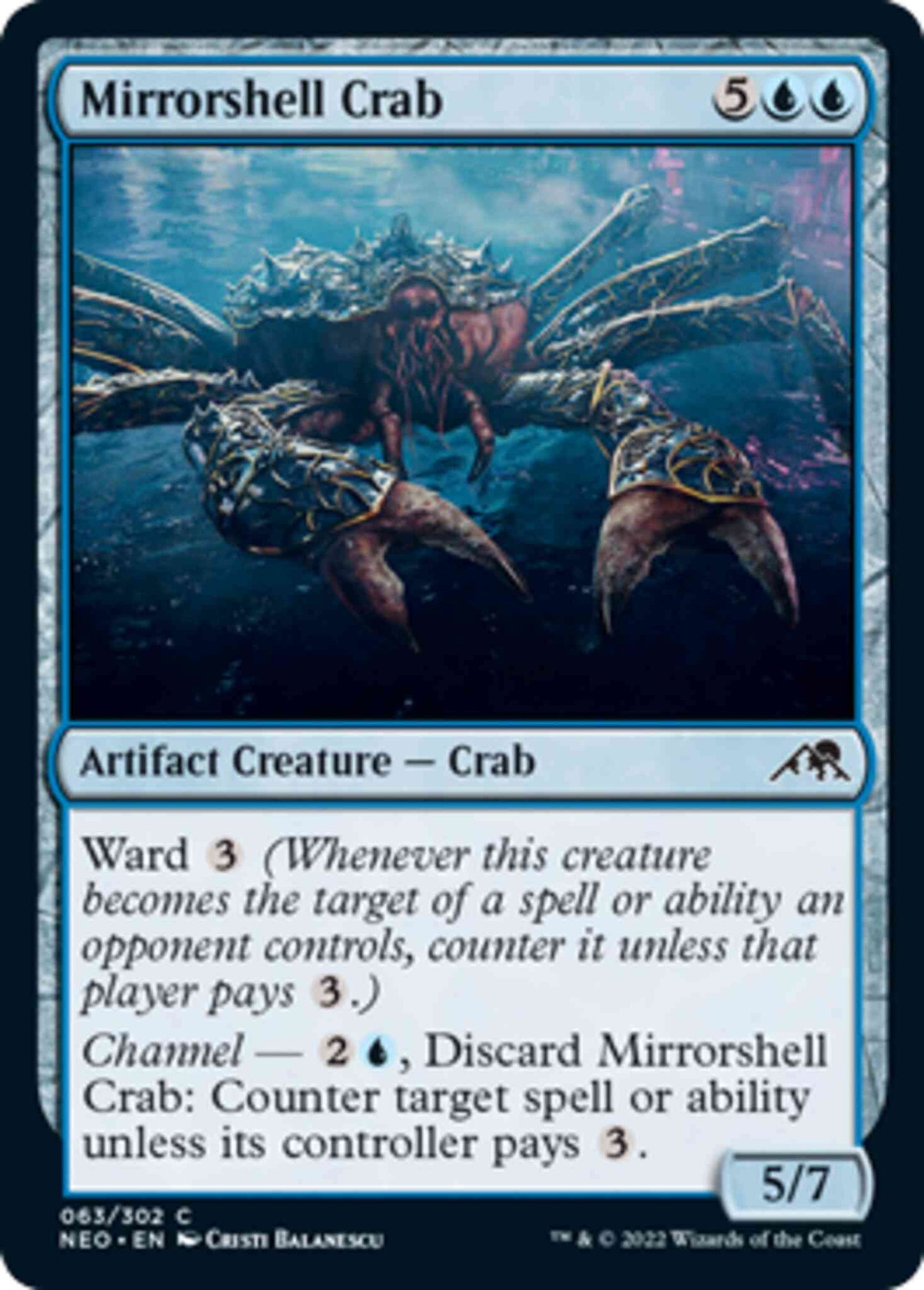 Mirrorshell Crab [63] [Kamigawa: Neon Dynasty] [Non-Foil]