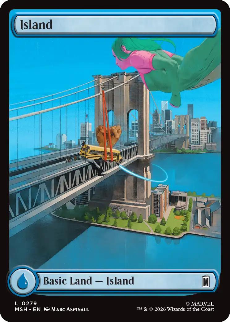 Island [279] [Full Art] [City Chaos] [Marvel Super Heroes] [Non-Foil]