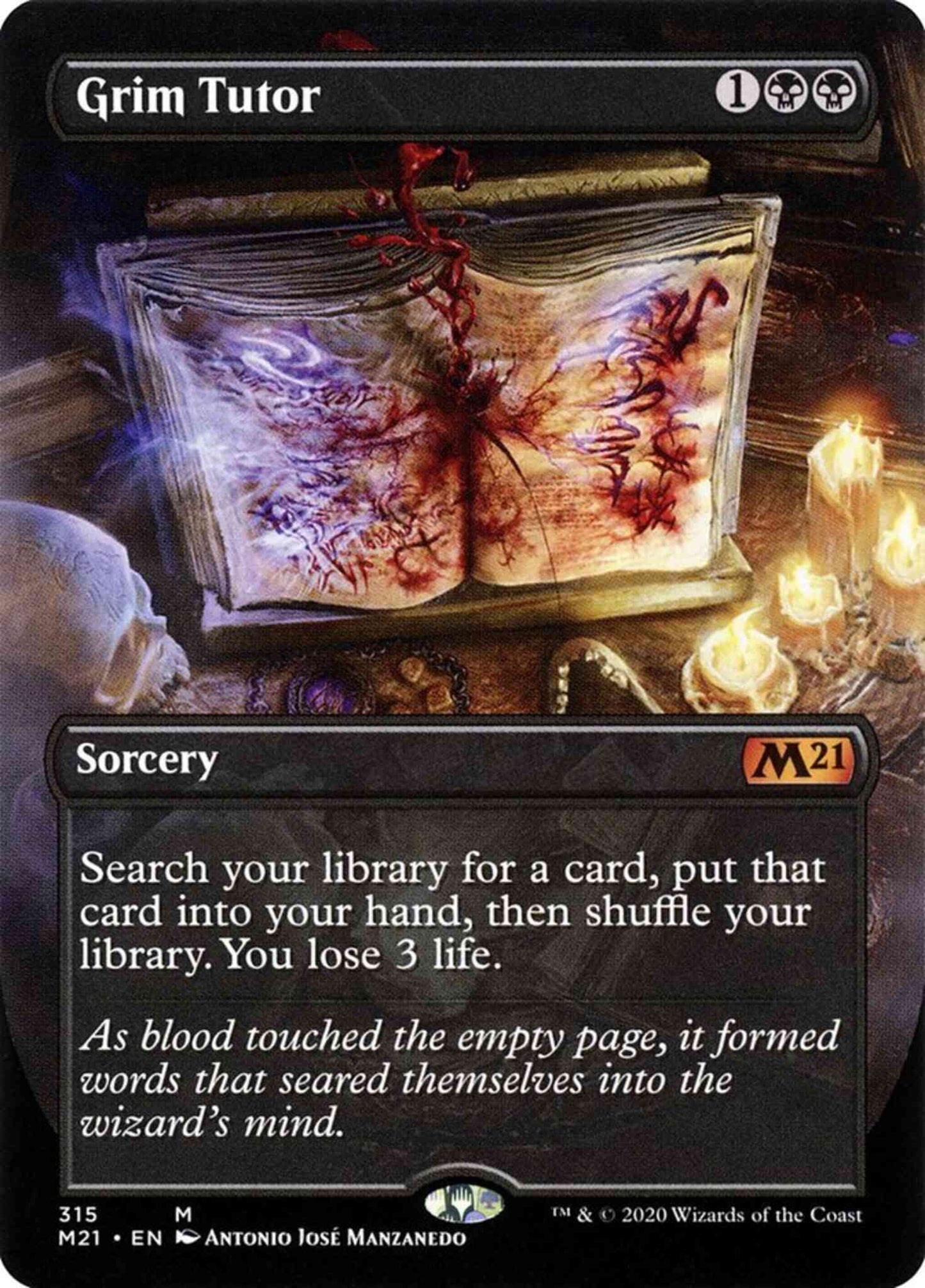 Grim Tutor [315] [Alternate Art] [Core Set 2021] [Non-Foil]