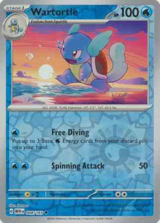 Wartortle - 008/165 - Uncommon [sv035-008] [Reverse Holo]