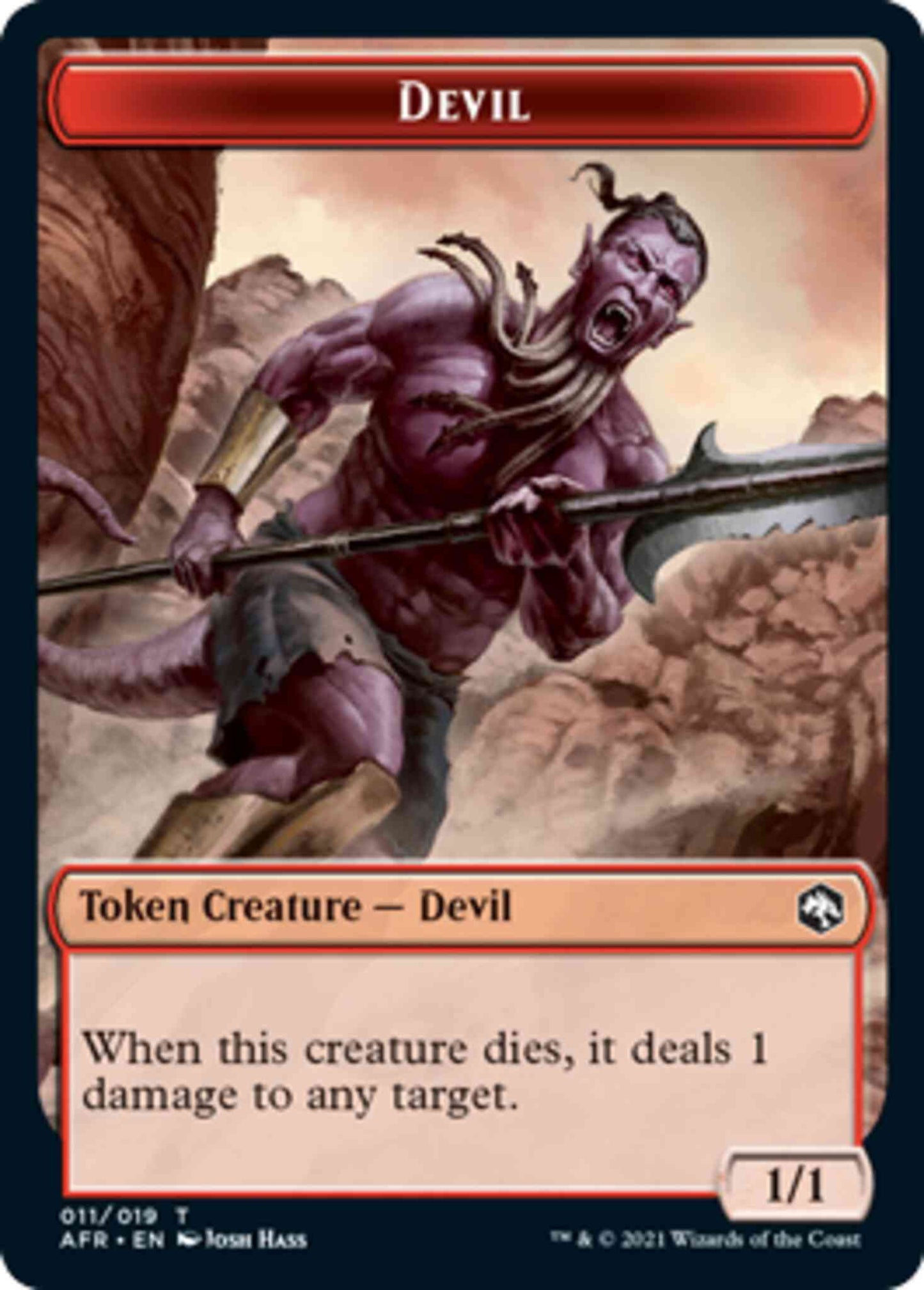 Devil Token [11] [Adventures in the Forgotten Realms: Tokens] [Non-Foil]