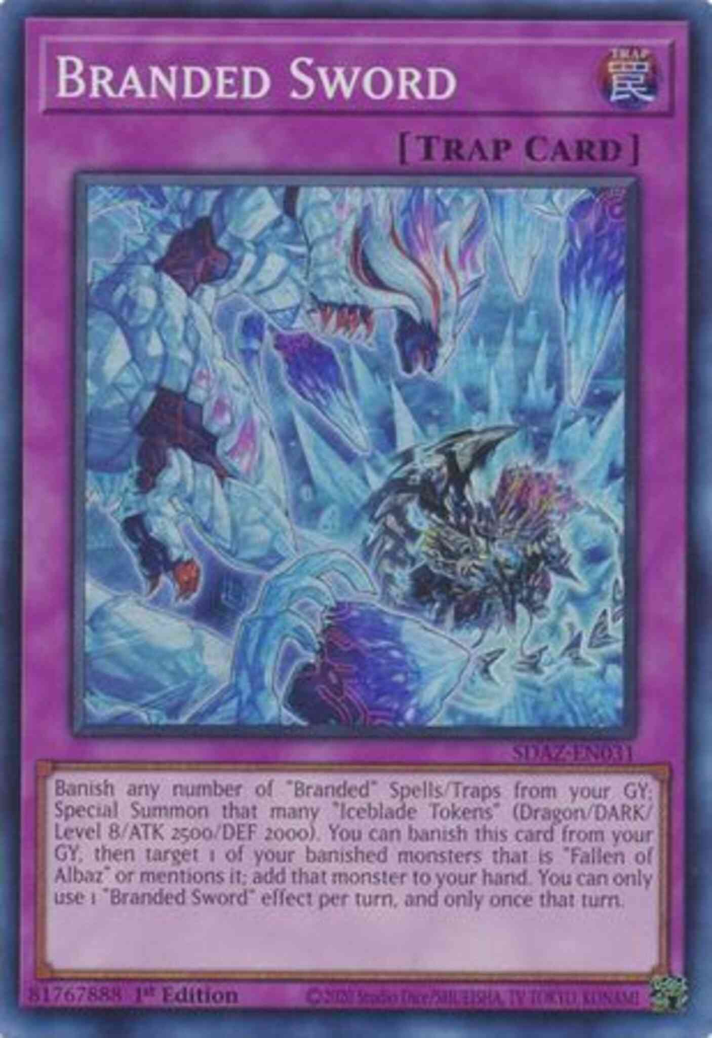 Branded Sword - SDAZ-EN031 - Super Rare - 1st Edition