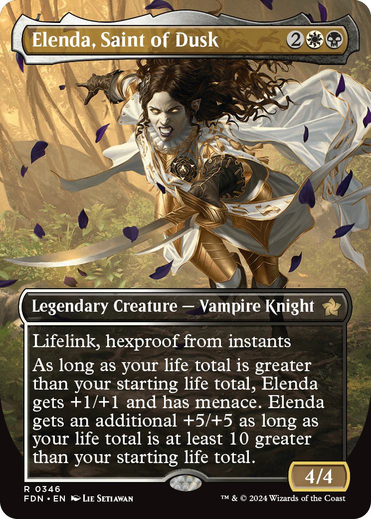 Elenda, Saint of Dusk [346] [Borderless] [Foundations] [Non-Foil]