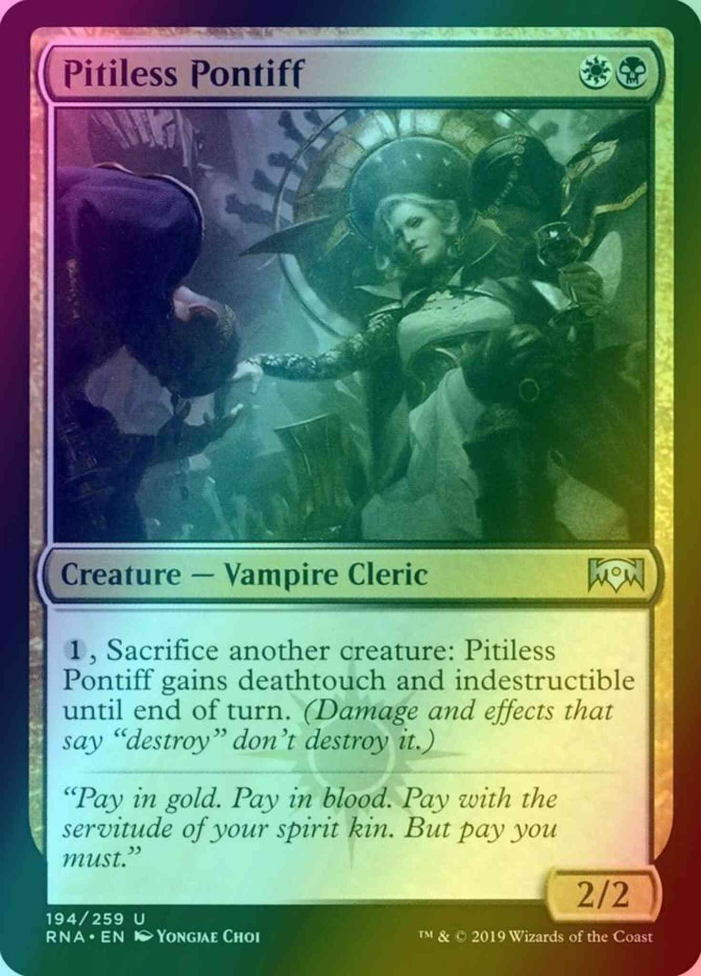 Pitiless Pontiff [194] [Ravnica Allegiance] [Foil]