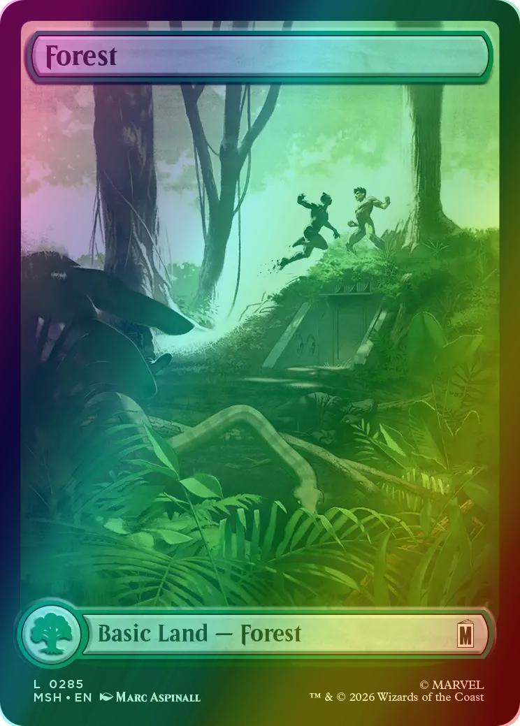 Forest [285] [Full Art] [City Chaos] [Marvel Super Heroes] [Foil]