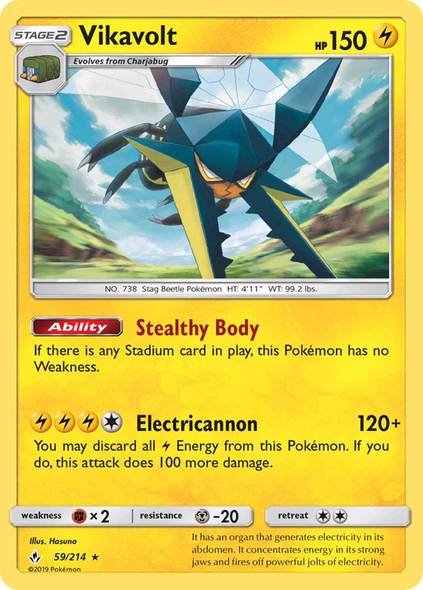 Vikavolt - 59/214 - Rare Holo [sm10-59] [Reverse Holo]