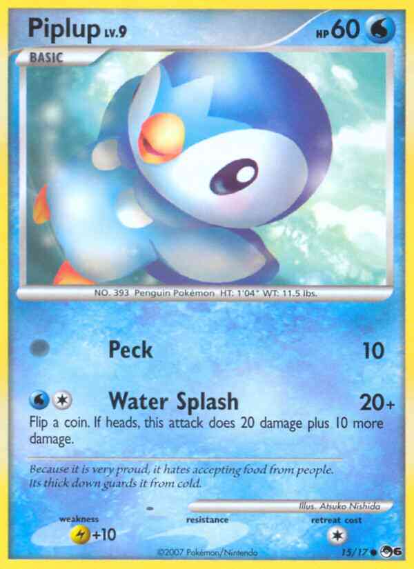 Piplup - 15/17 - Common [pop6-15] [Holo]