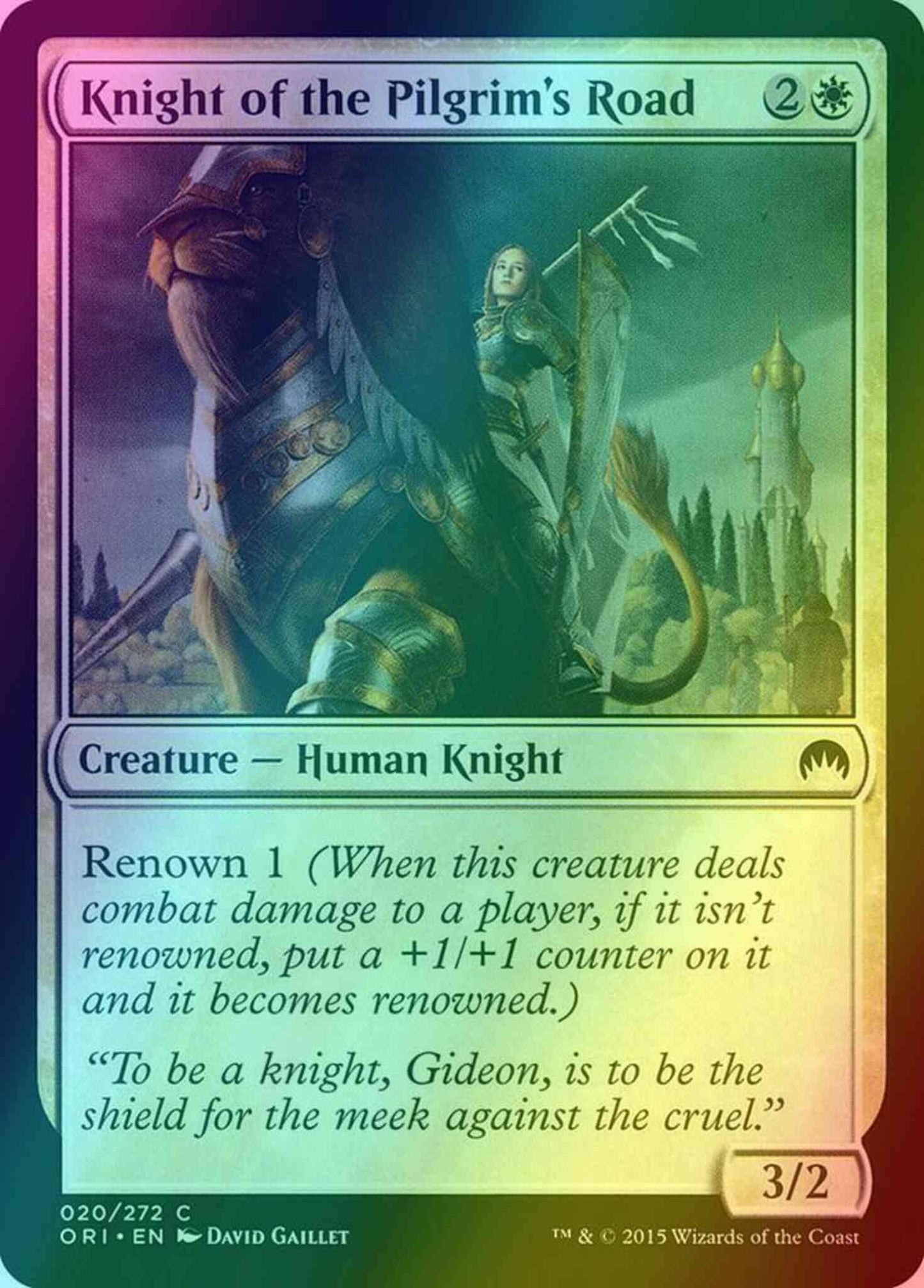 Knight of the Pilgrim's Road [20] [Magic Origins] [Foil]