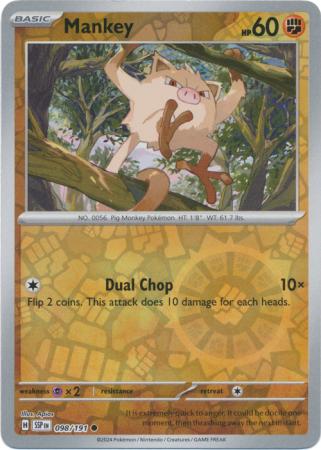 Mankey - 098/191 - Common [sv08-098] [Reverse Holo]