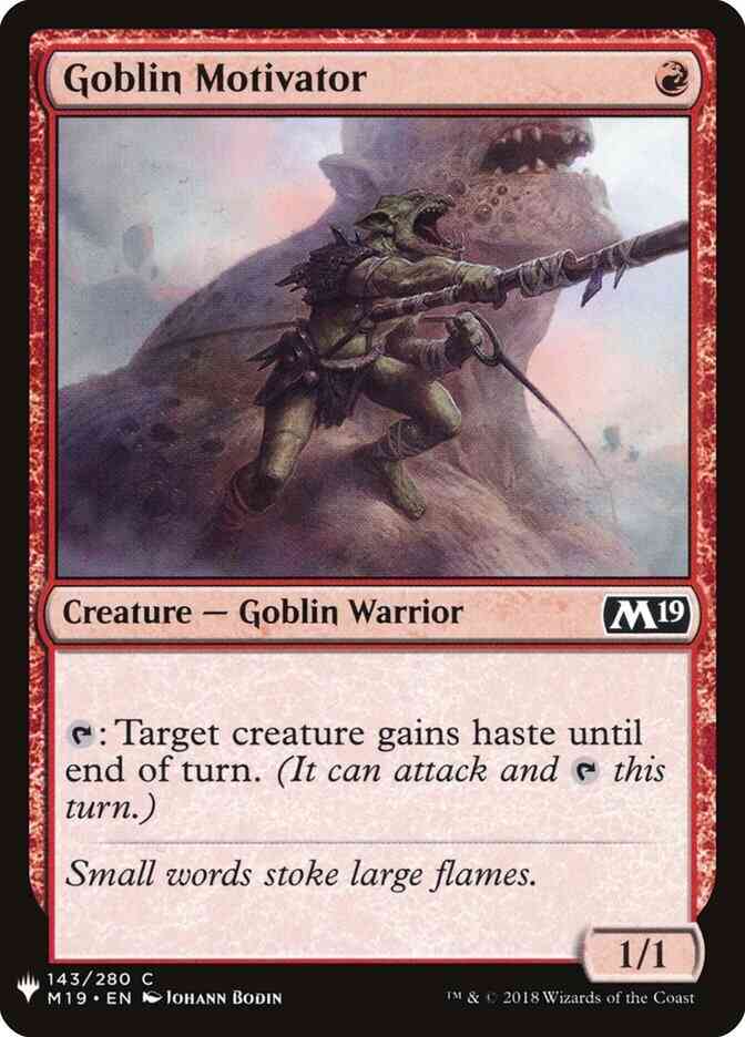 Goblin Motivator [M19-143] [The List] [Non-Foil]