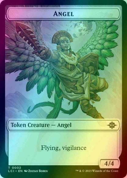 Angel Token (02) // Map Token (17) [The Lost Caverns of Ixalan: Tokens] [Foil]