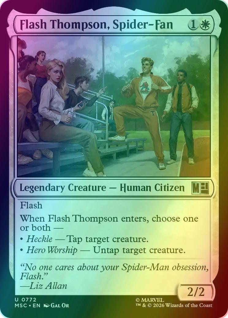 Flash Thompson, Spider-Fan [772] [Jumpstart] [Marvel Super Heroes: Commander] [Foil]