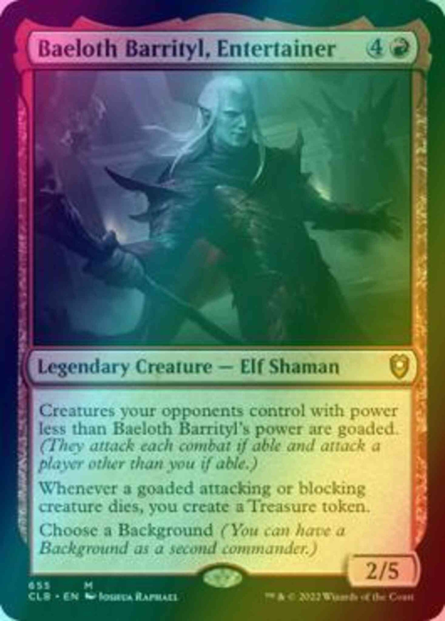 Baeloth Barrityl, Entertainer [655] [Commander Legends: Battle for Baldur's Gate] [Foil]