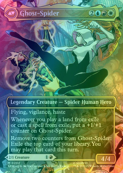 Gwen Stacy // Ghost-Spider [202] [Borderless] [Scene] [Marvel's Spider-Man] [Foil]