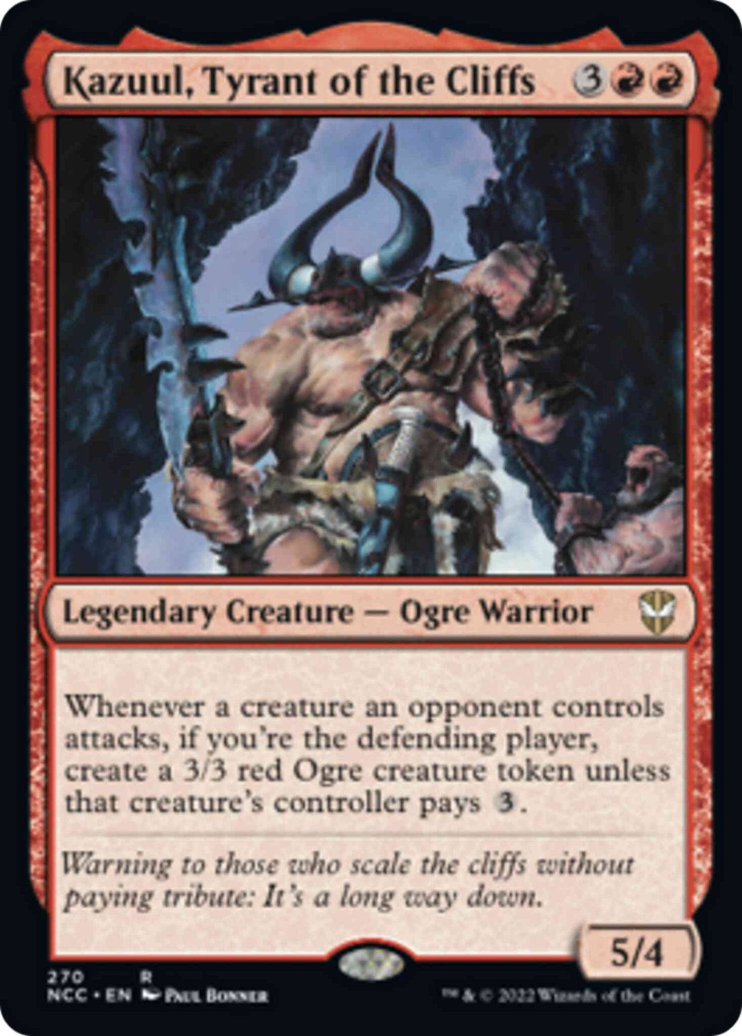 Kazuul, Tyrant of the Cliffs [270] [Streets of New Capenna: Commander] [Non-Foil]