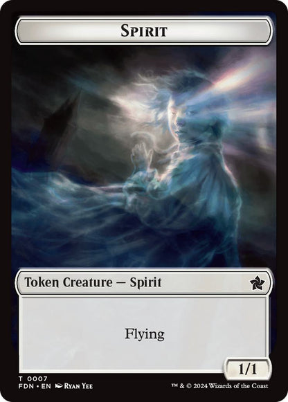 Cat Token (01) // Spirit Token (07) [Foundations: Tokens] [Non-Foil]