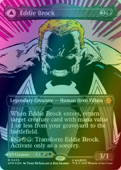 Eddie Brock // Venom, Lethal Protector [233] [Borderless] [Classic Comic]  [Marvel's Spider-Man] [Foil] – Face to Face Games