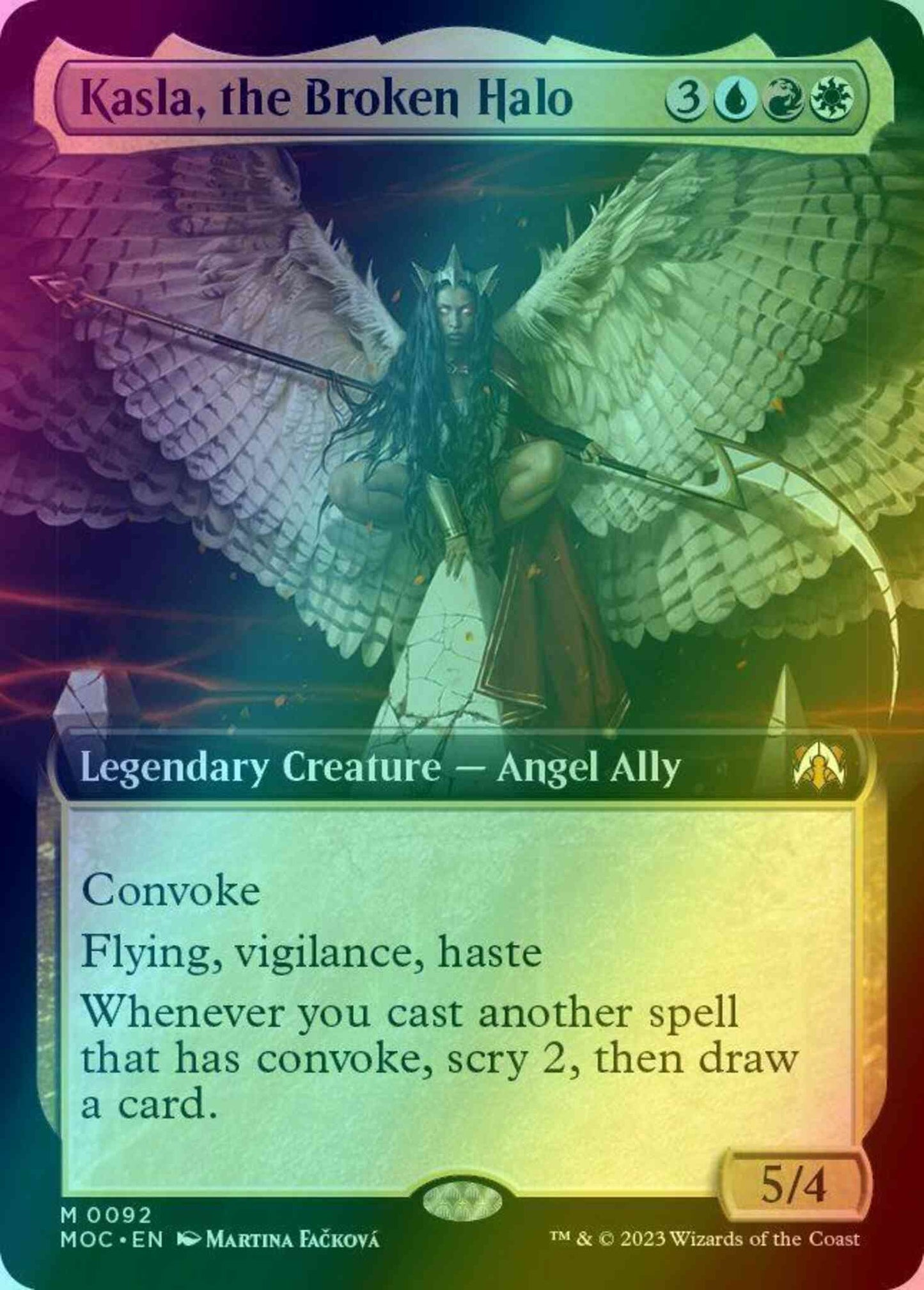 Kasla, the Broken Halo [92] [Extended Art] [March of the Machine: Commander] [Foil]
