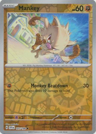 Mankey - 107/198 - Common [sv01-107] [Reverse Holo]