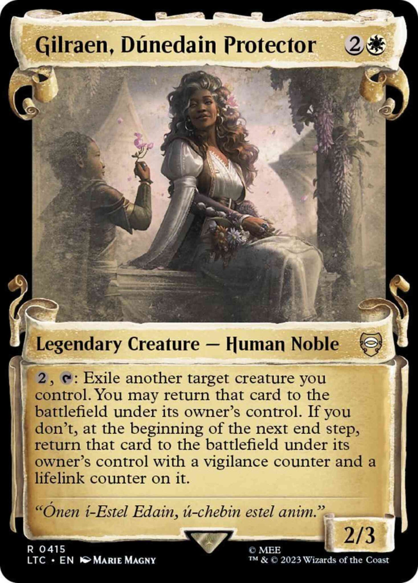 Gilraen, Dúnedain Protector [415] [Scrolls Showcase] [The Lord of the Rings: Tales of Middle-earth: Commander] [Non-Foil]