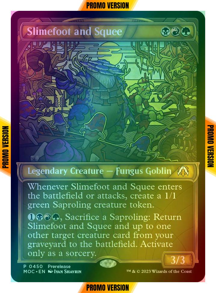Slimefoot and Squee [450] [Planar Showcase] [Prerelease] [March of the Machine: Commander] [Foil]
