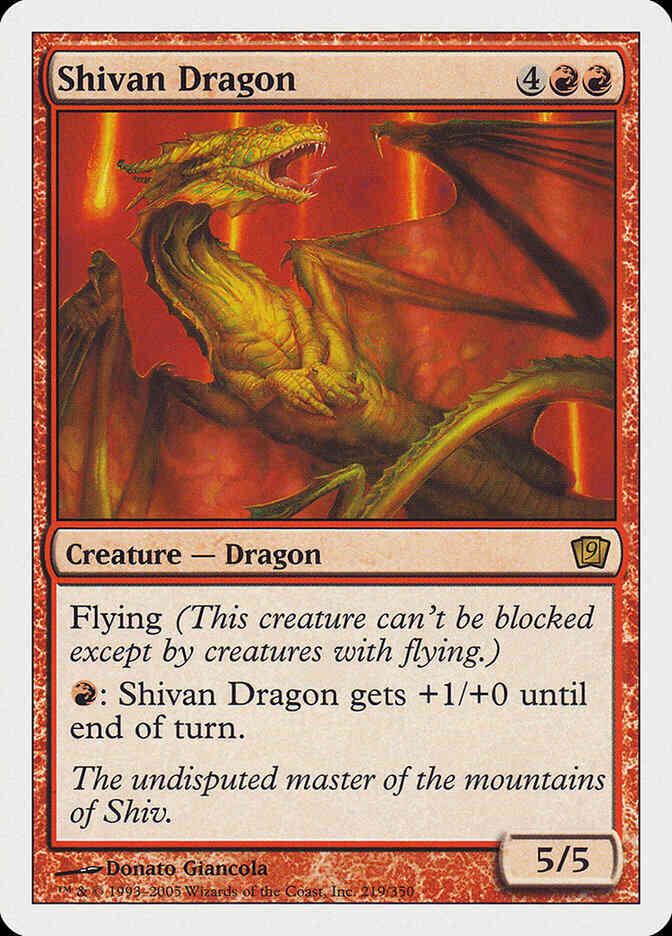 Shivan Dragon [219] [Ninth Edition] [Non-Foil]
