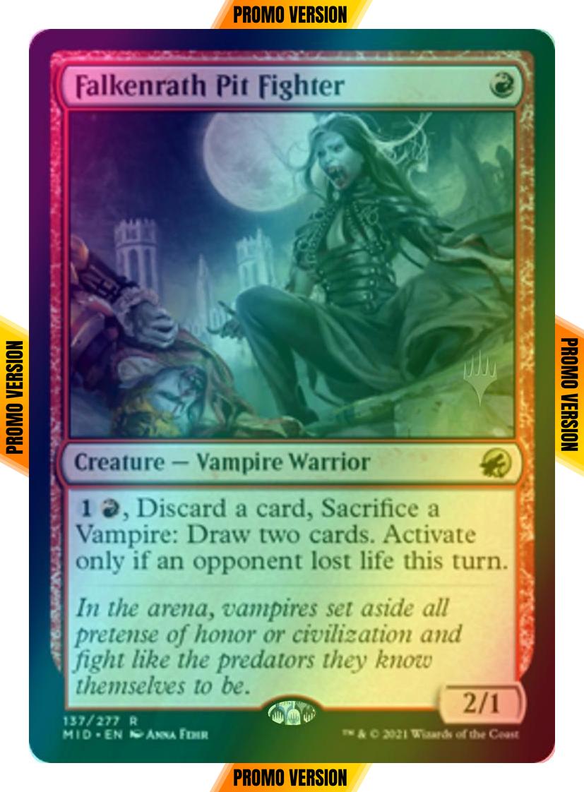 Falkenrath Pit Fighter [Promo Pack] [137p] [Innistrad: Midnight Hunt Promos] [Foil]