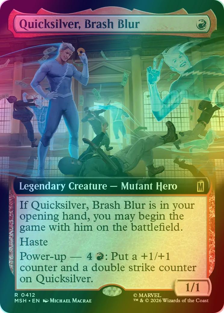 Quicksilver, Brash Blur [412] [Extended Art] [Marvel Super Heroes] [Foil]