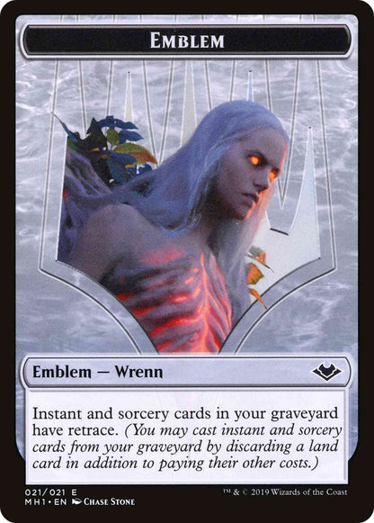 Wrenn and Six Emblem (21) // Zombie Token (07) [Modern Horizons Tokens] [Non-Foil]