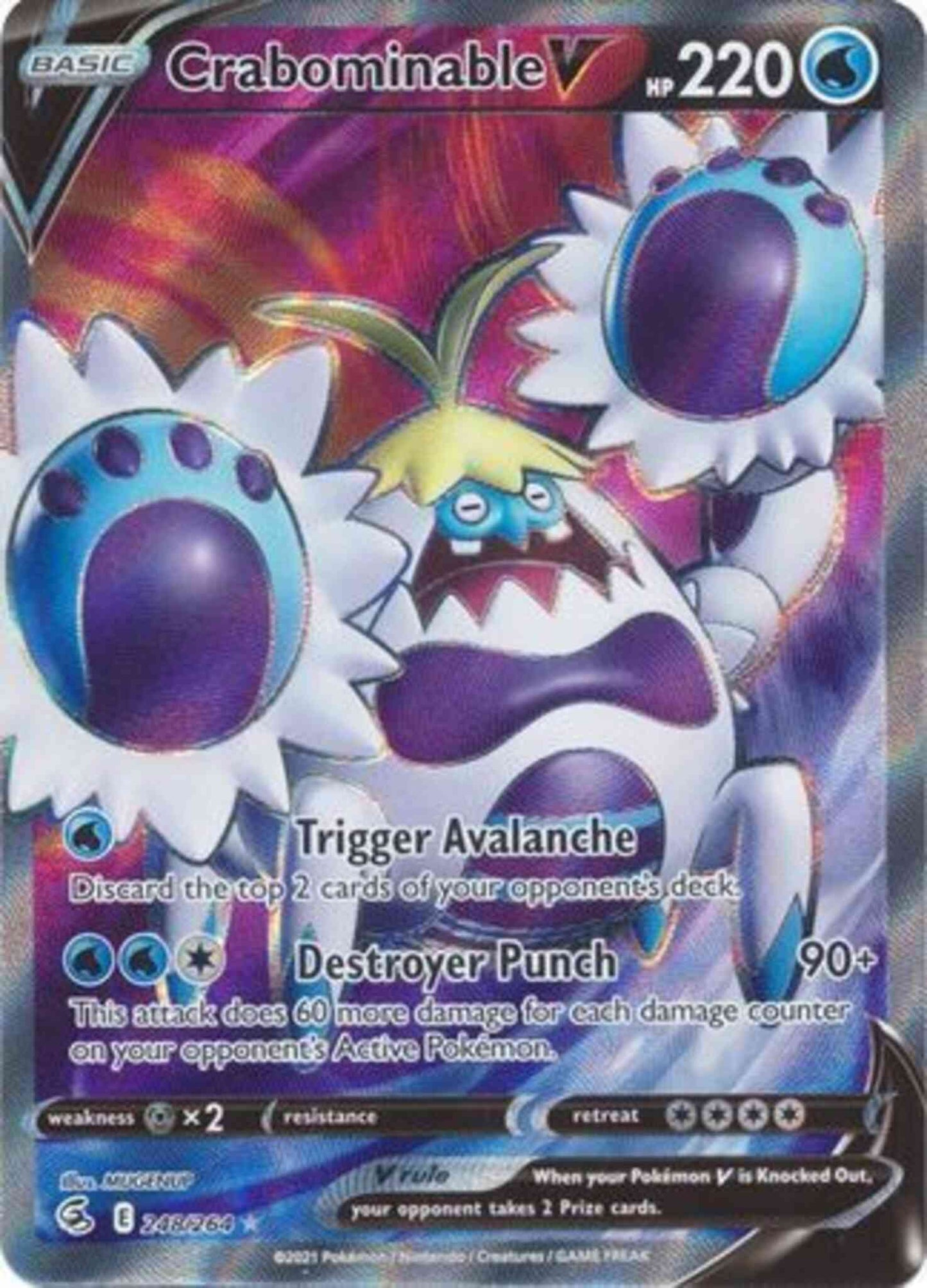 Crabominable V - 248/264 - Rare Ultra - Full Art [SWSH8-248] [Ultra]