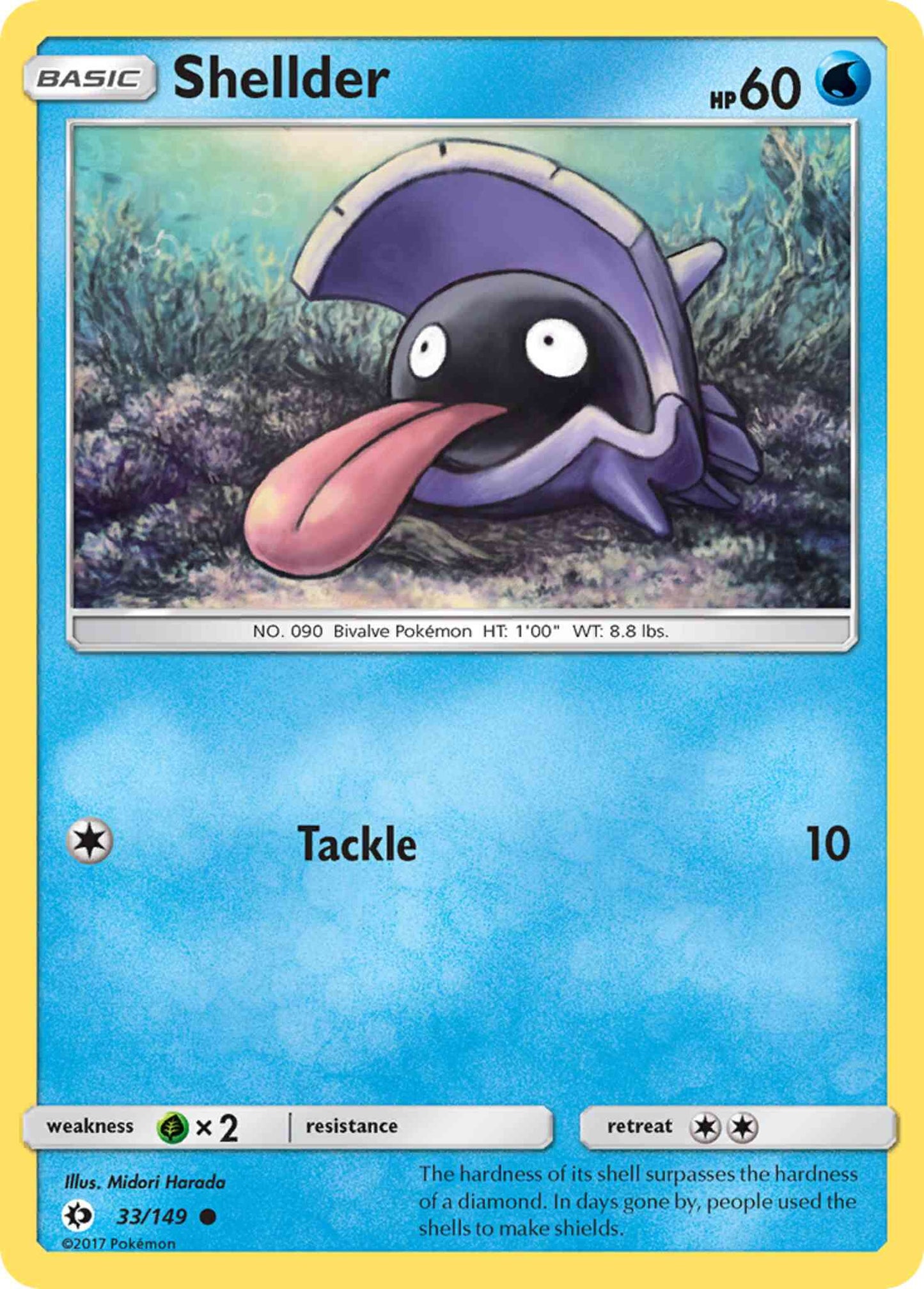 Shellder - 33/149 - Common [sm1-33] [Reverse Holo]