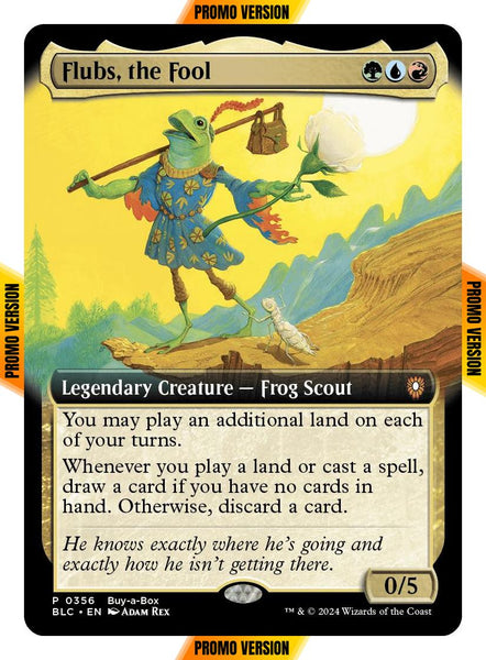 マジック：ザ・ギャザリング Flubs, the Fool MTG commander deck Flubs, the Fool [356] [Extended Art] [Buy a Box] [Bloomburrow
