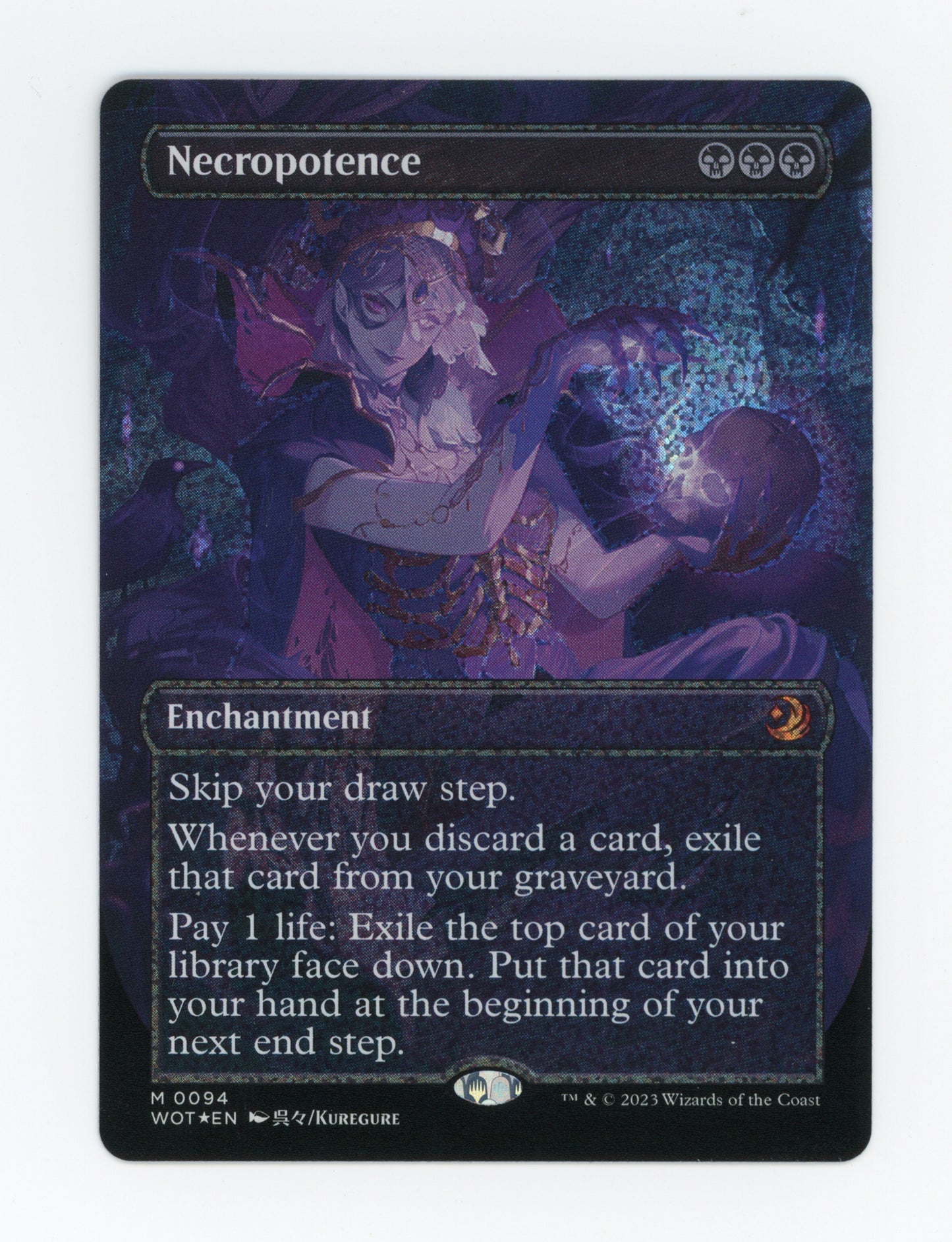 Necropotence — Borderless|Anime|Confetti Foil — ID 19323
