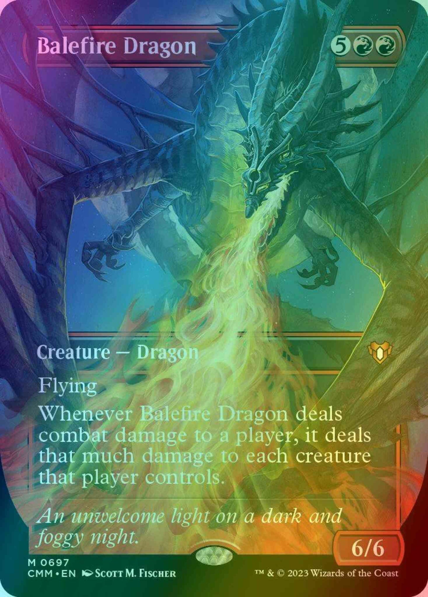 Balefire Dragon [697] [Borderless] [Frame Break] [Commander Masters] [Foil]