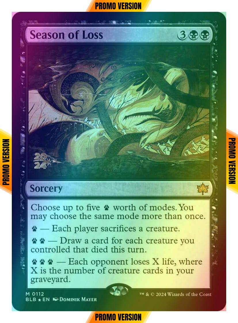 Season of Loss [112s] [Prerelease] [Bloomburrow: Promos] [Foil]