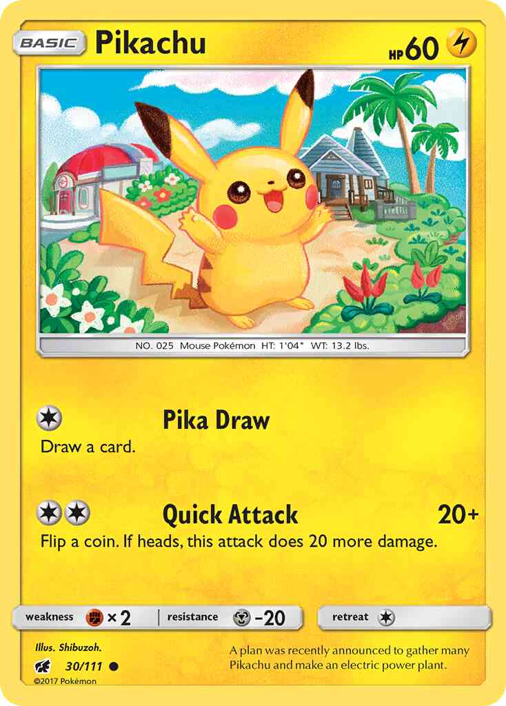 Pikachu - 30/111 - Common [sm4-30] [Reverse Holo]