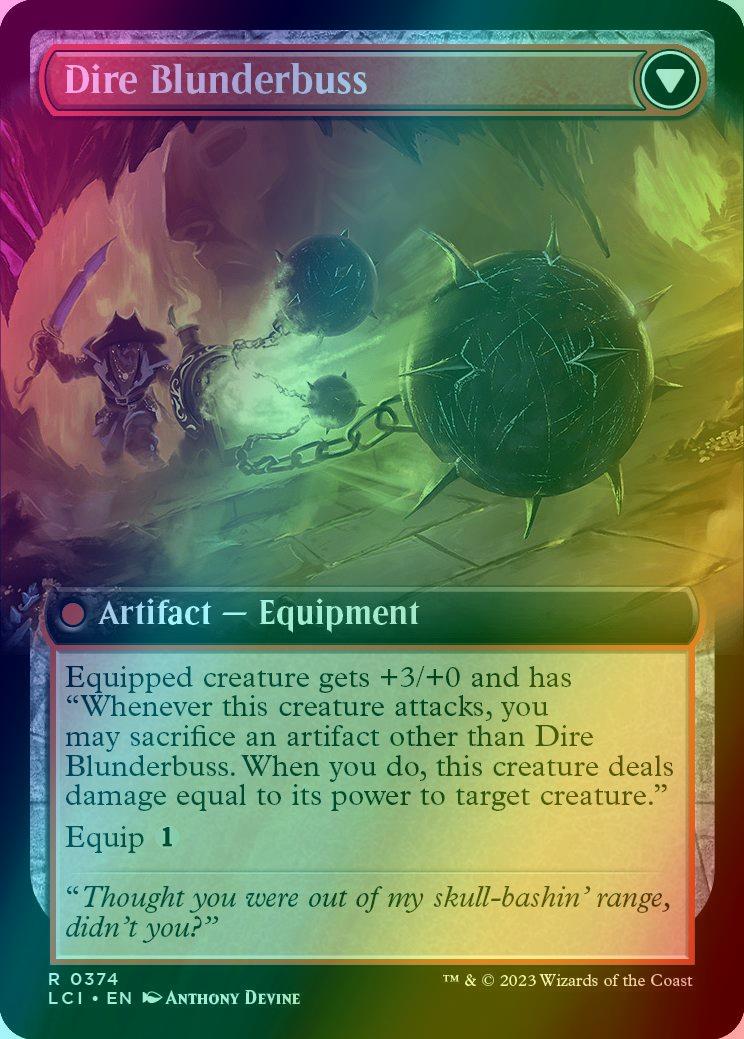 Dire Flail // Dire Blunderbuss [374] [Extended Art] [The Lost Caverns of Ixalan] [Foil]