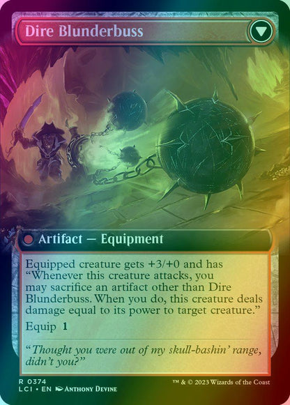 Dire Flail // Dire Blunderbuss [374] [Extended Art] [The Lost Caverns of Ixalan] [Foil]