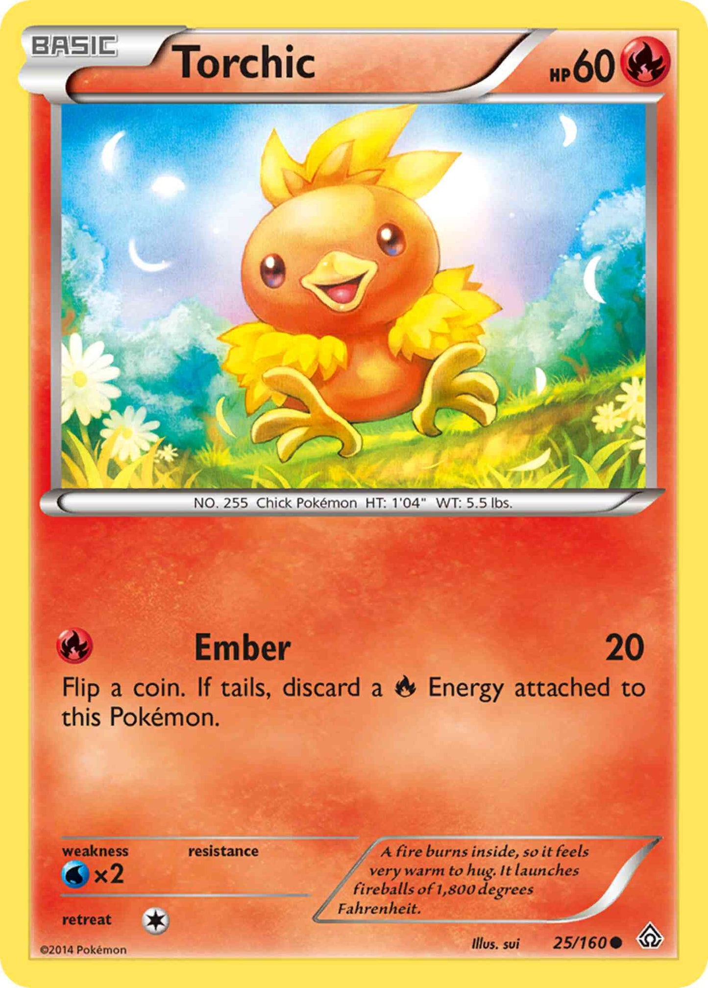 Torchic - 25/160 - Common [xy5-25] [Reverse Holo]