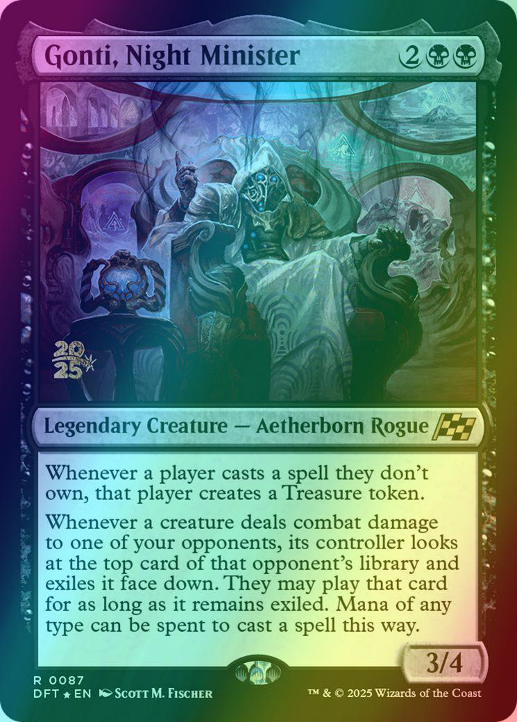 Gonti, Night Minister [87s] [Prerelease] [Aetherdrift: Promos] [Foil]