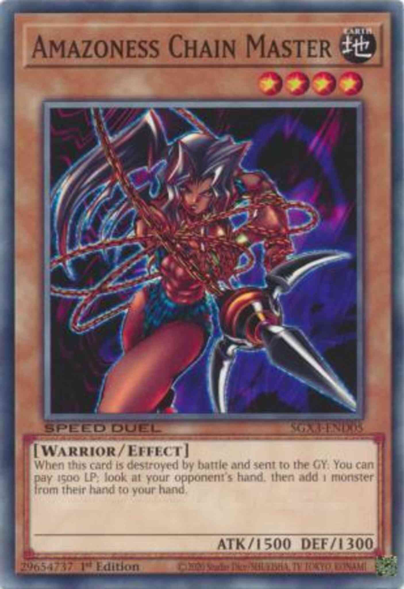 Amazoness Chain Master - SGX3-END05 - Common - 1st Edition
