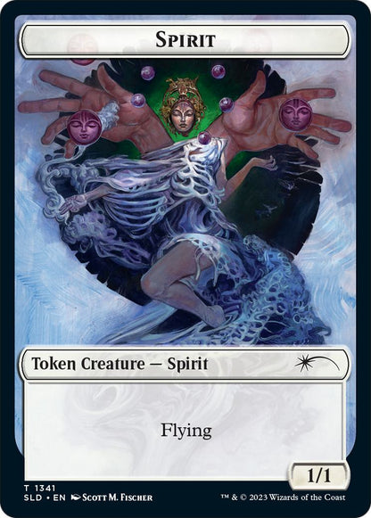 Ajani's Pridemate Token (01) // Spirit Token (1341) [TM20-1] [M20/SLD Set Symbol] [The List] [Non-Foil]