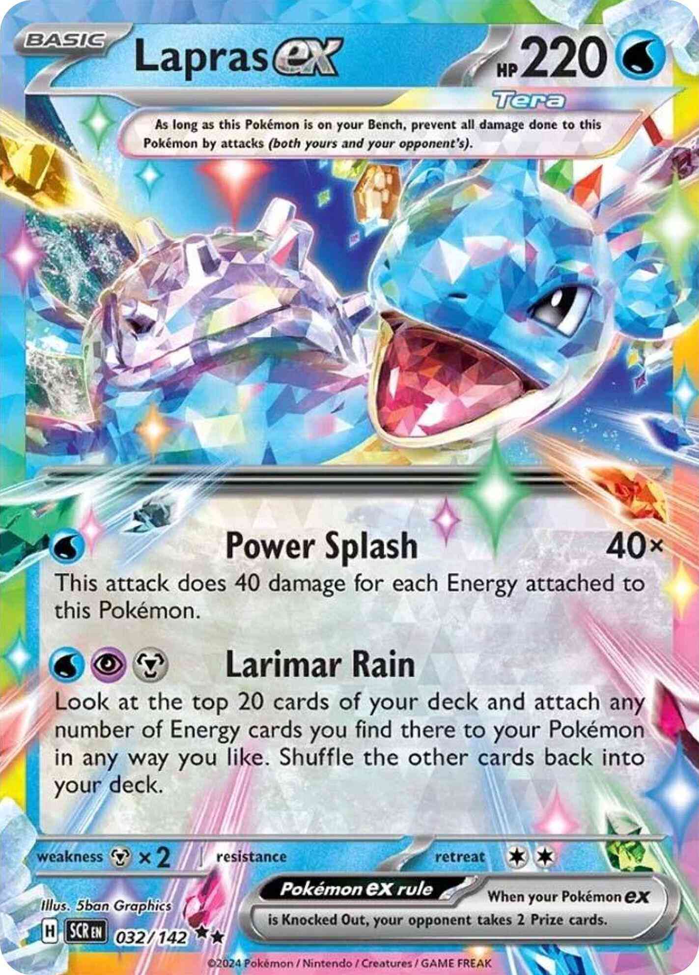 Lapras ex - 032/142 - Double Rare [sv07-032] [Ultra]