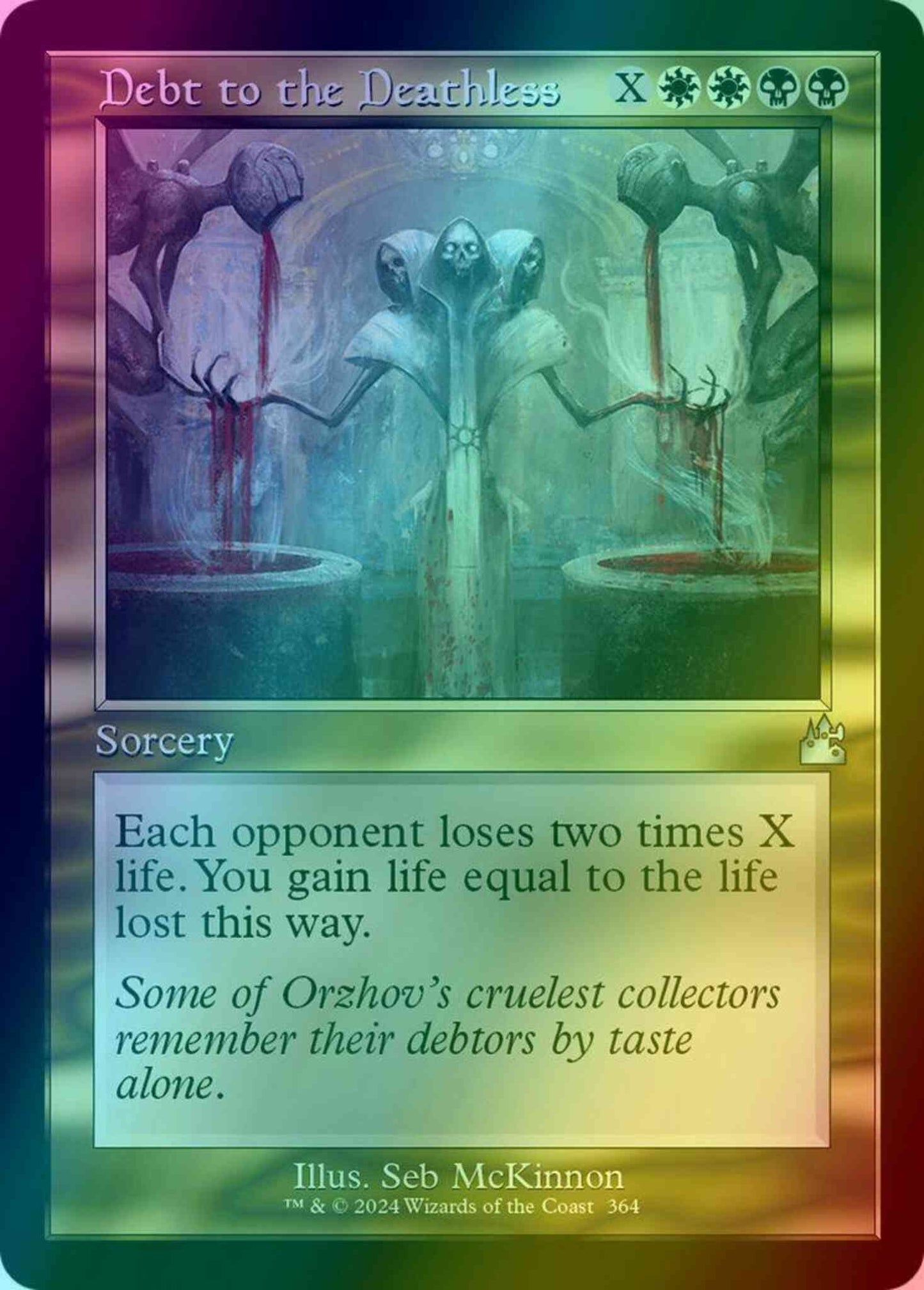 Debt to the Deathless [364] [Retro Frame] [Ravnica Remastered] [Foil]