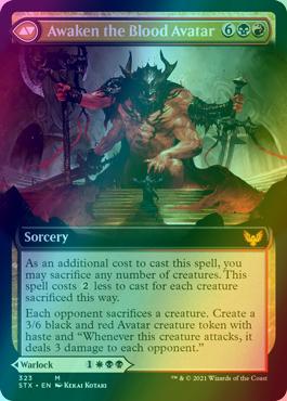 Extus, Oriq Overlord // Awaken the Blood Avatar [323] [Extended Art] [Strixhaven: School of Mages] [Foil]